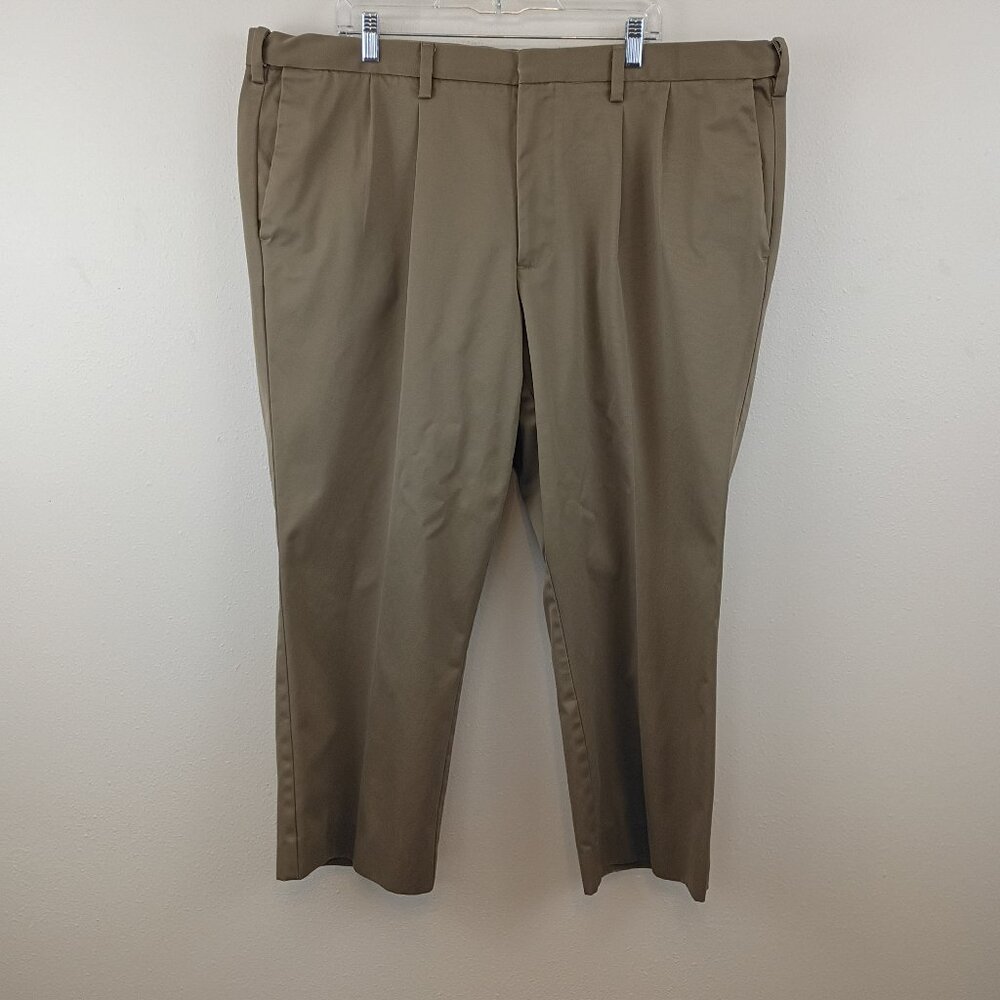 Dockers Men’s Khaki Pants 46x34 Flat Front Twill Classic Fit